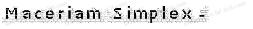 Maceriam Simplex字体转换